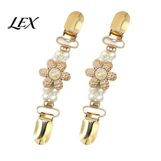Clothing Fasteners 2Pcs Vintage Sweater Clips for Women Girls, Retro Faux Pearl And Rhinestones Cardigan Clips, Elegant Dress Decor Accessories Collar