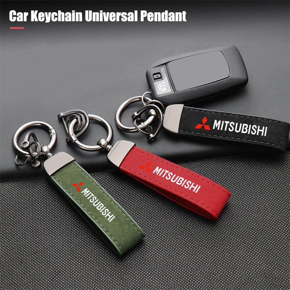 sdbf9 New Car Keychain Buckle Leather Keychain For Mitsubishi Asx Lancer 10 Outlander 3 l200 Xpander Pajero 4 Montero V73 Triton Galan