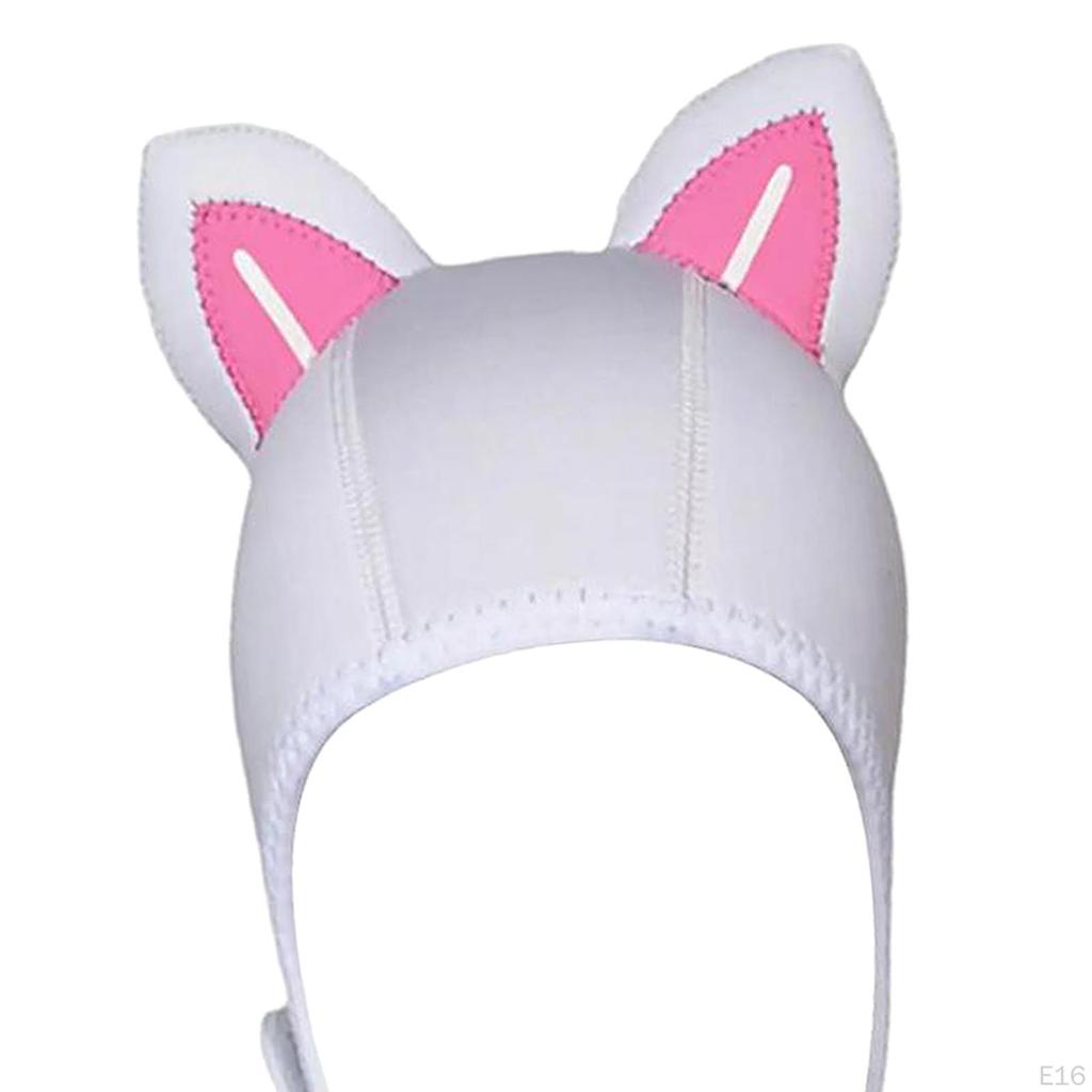 Cat Ears Diving Cap 3mm Neoprene Swimming Suit Hood Cute for