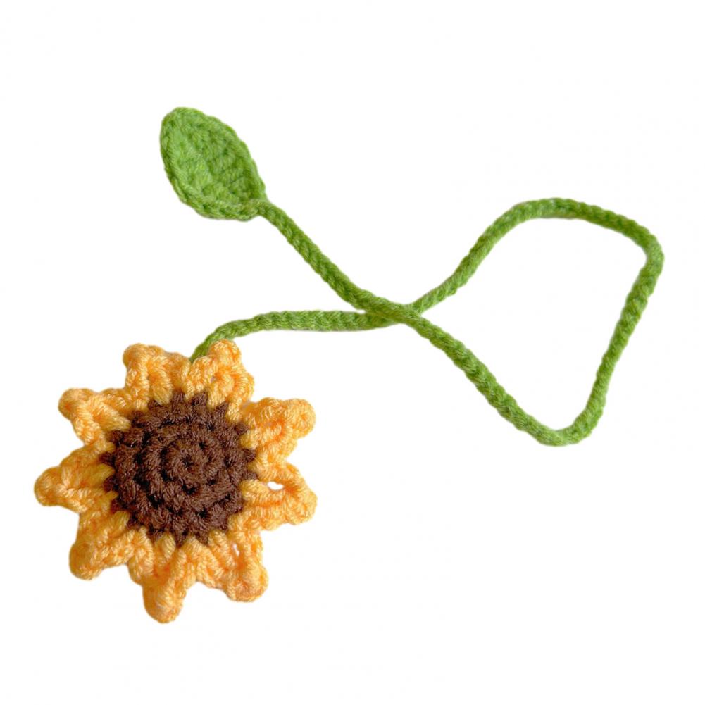 Цветочная закладка Портативная цветочная закладка-лента Ручная вязаная цветочная шторная тесьма Крючком Клубничная подвесная цветочная сумка для книги