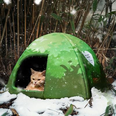Haustier Streunerkatzenzwinger Outdoor Regendicht Oxford-Gewebe Geschlossener Zwinger Wildkatze Winter Warmes Haus Katzenbedarf