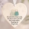 Friendship Heart Keepsake Decor Pendant Heart shaped sea glass friendship decoration for Beach Patio Home Garden Lawn Room