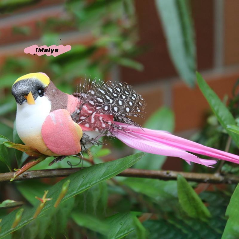 M-1Pcs Simulation Feather Birds Models Fake Foam Animal Artificial Birds DIY Wedding Home Garden Ornament Decoration Tree Decor