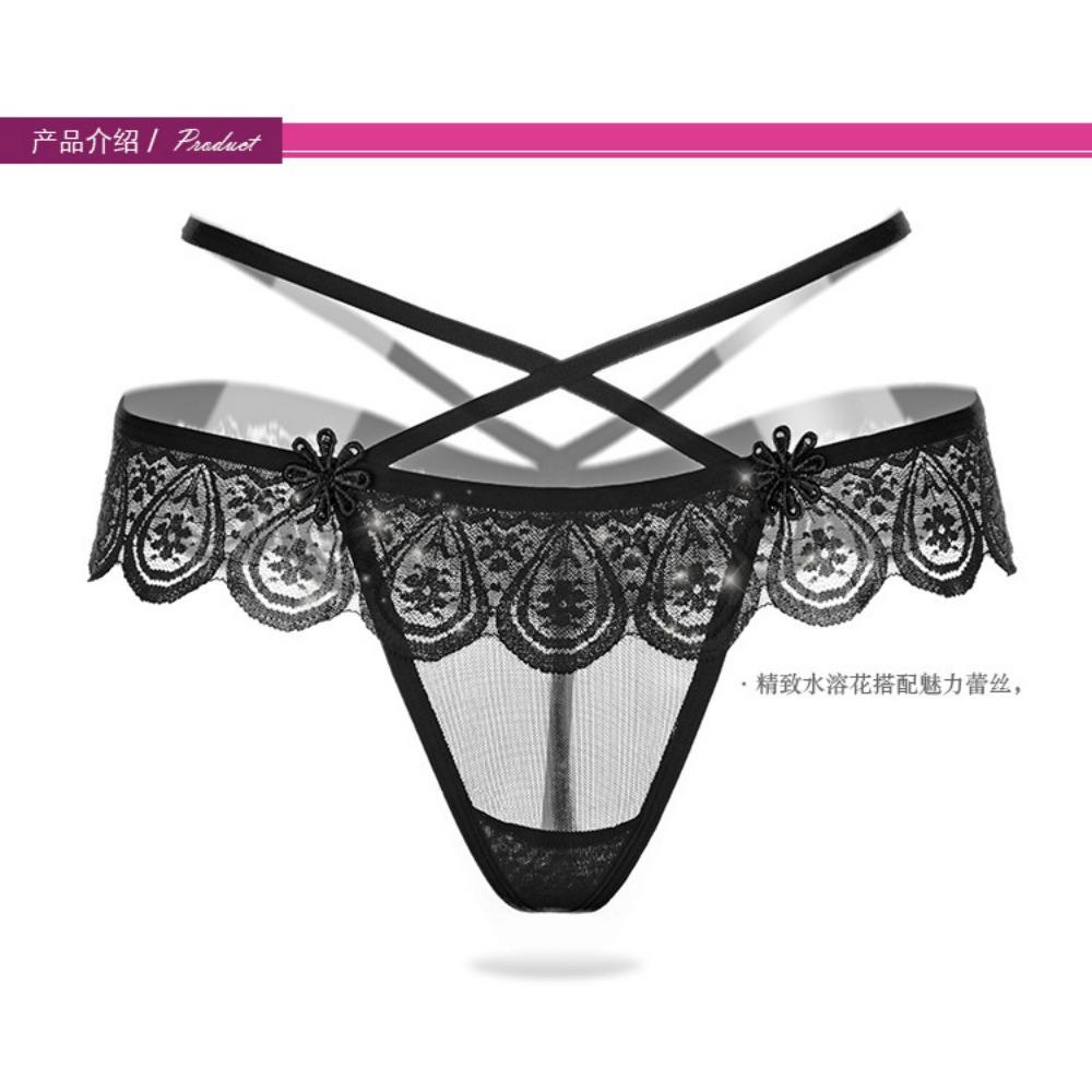 Sexy Panties Ladies Seduction Lace Stretch Transparent Bundle with Thong T-pants Sexy Lingerie 2152