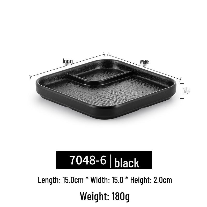 Brown Sugar Ci Ba Crispy Meat Tray - Melamine Snack & Sauce Plate for Hot Pot & BBQ