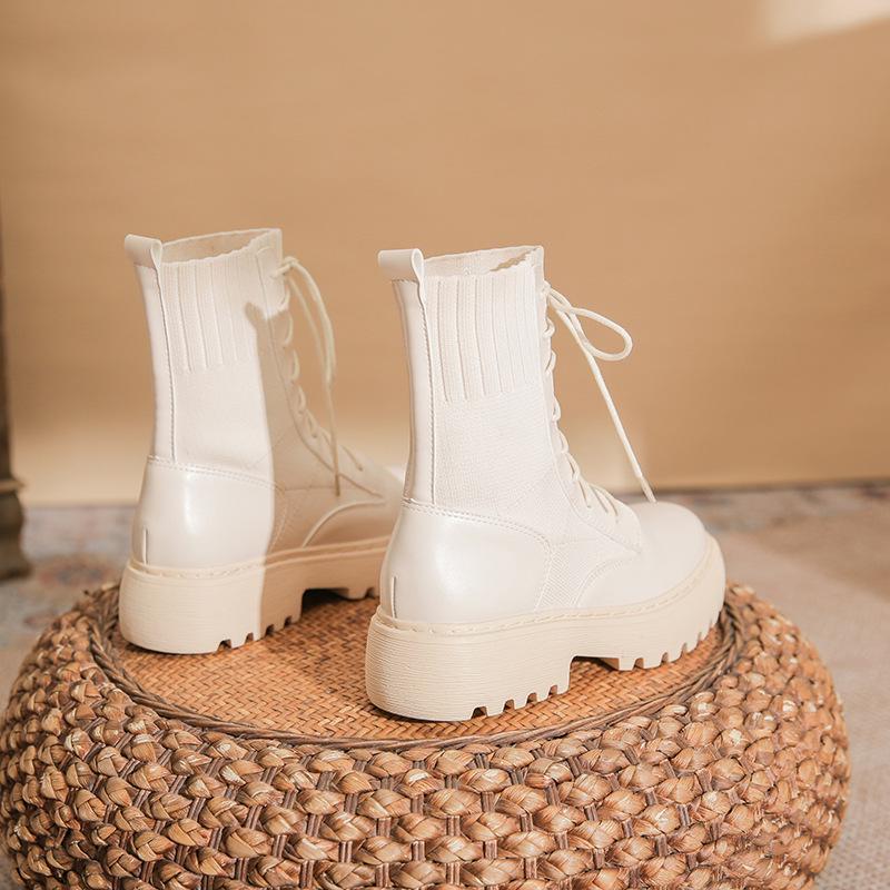 Women s 2025 New Chunky Heel Height-Boosting Martin Boots - British Street Style Trend 36