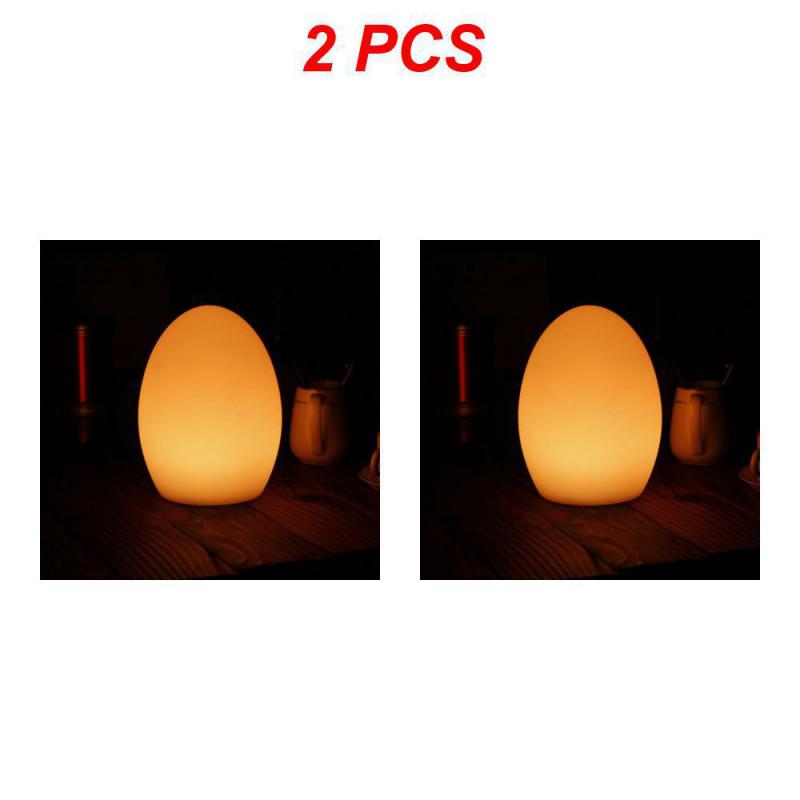 LED Night Lights USB Rechargeable Egg Shape RGB Pat Light Baby Feeding Sleeping Eye Protection Lamp Outdoor Bar Table Lamp