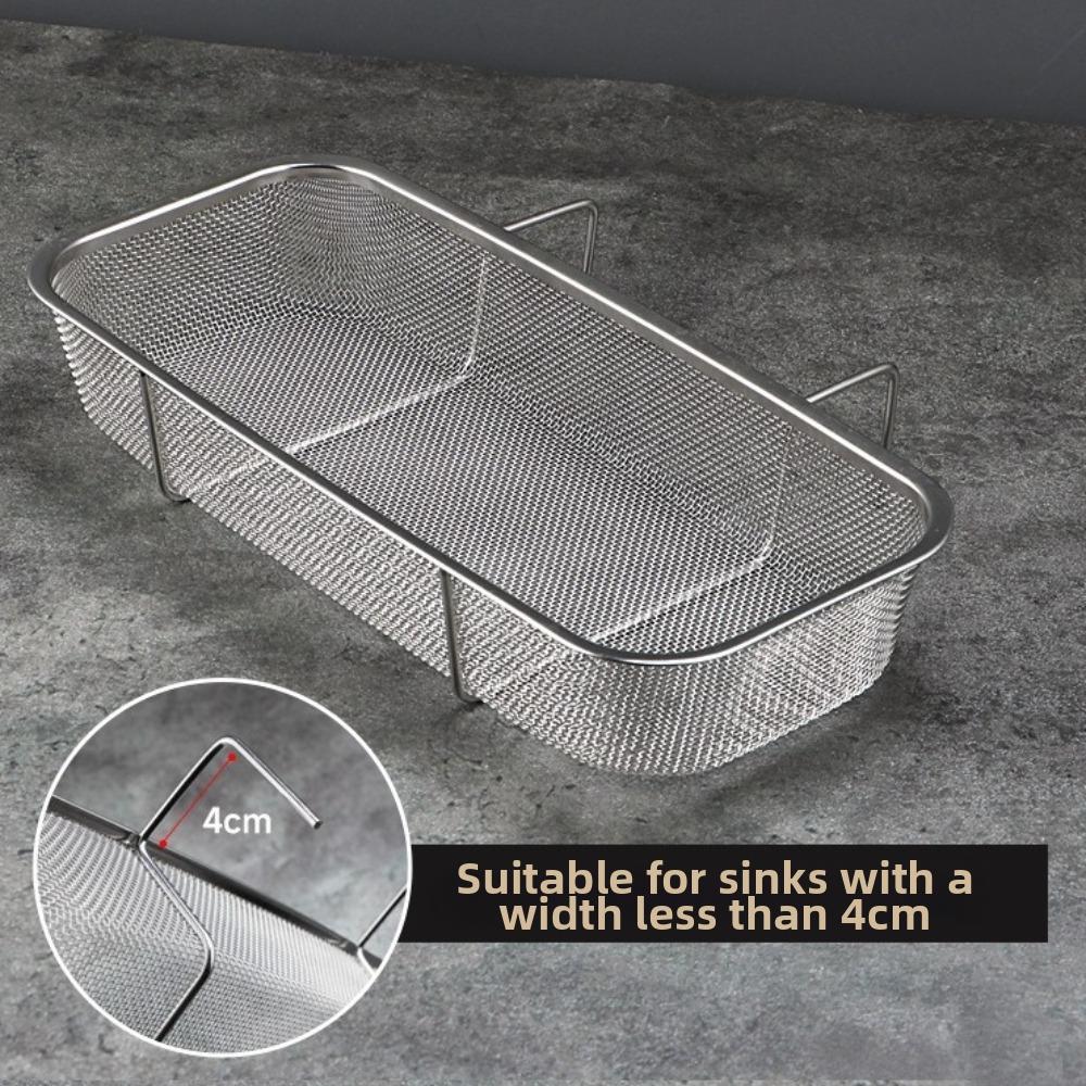 Thickened Hanging Mesh Filter Rack Stainless Steel Utensil Organizer Drying Rack  Over Cabinet