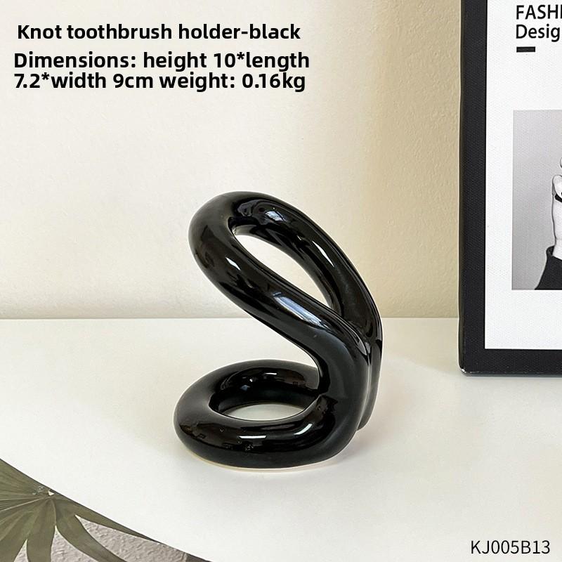 Modern Minimalist Knot Series Couple's Bathroom Toothbrush and Toothpaste Decorative Storage Rack