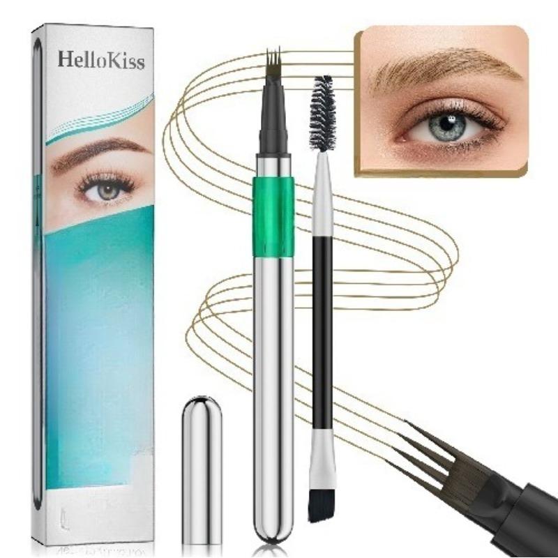 Four-pronged Liquid Eyebrow Pencil Four-tip Forked Liquid Eyebrow Pencil Four-prong Waterproof Sweat-proof and Less Likely To Smudge Eyebrow Pencil