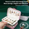 PU Leather Travel Jewelry Organizer Box Portable Mini Case For Earrings Rings Necklaces Women Girls Display Storage Holder