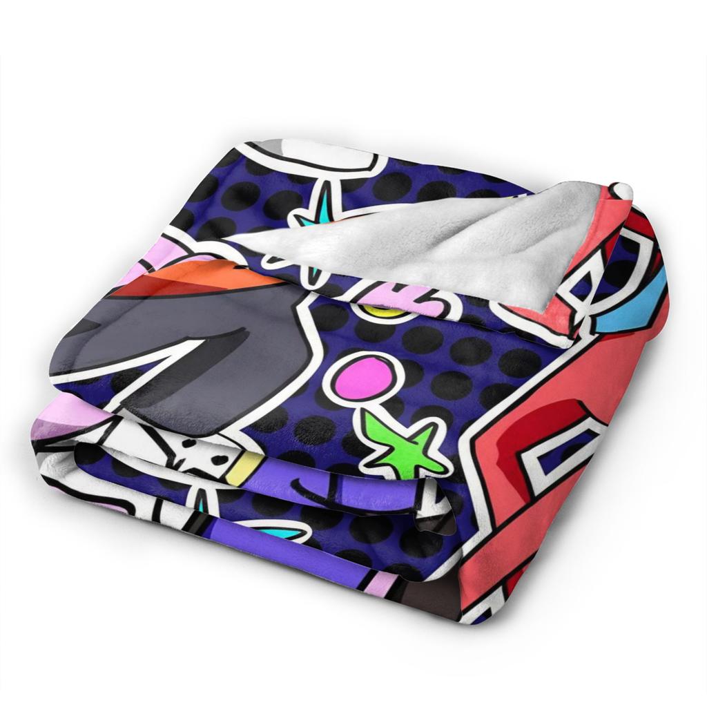 Smiling Friends Pim a Charlie Potisk Deky Pánské Dámské Super Měkké Útulné Přehozy do Obývacího Pokojí 50x60 Palců Více Velikostí