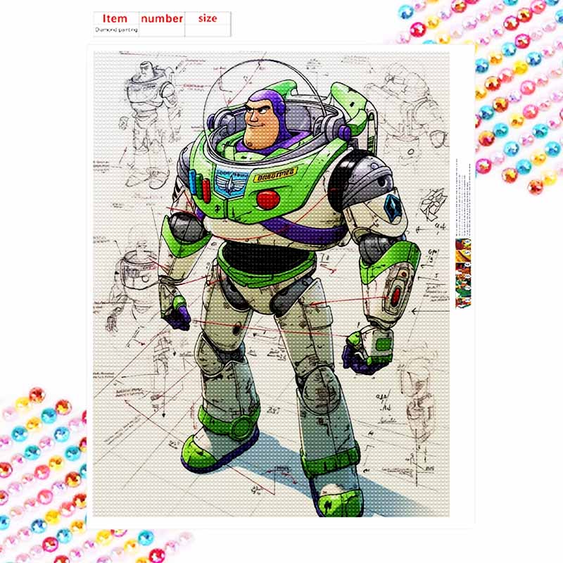 Disney Diamond Painting Kit  Buzz Lightyear 5D DIY Home Decor & Craft Lovers, Ideal Gift, Beautifully Designed