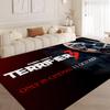 T-Terrifier 3 Skräck Clown Film Badmat Barnrum Sovrumsdekoration Balkong Halkfri Dörrmatta Vardagsrum Alfombra