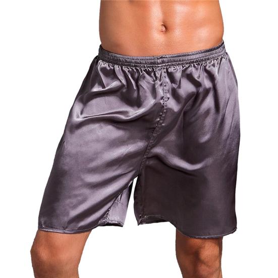 Men Boxers Solid Color Plus Size Loose Mid Waist Summer Briefs for Sleeping