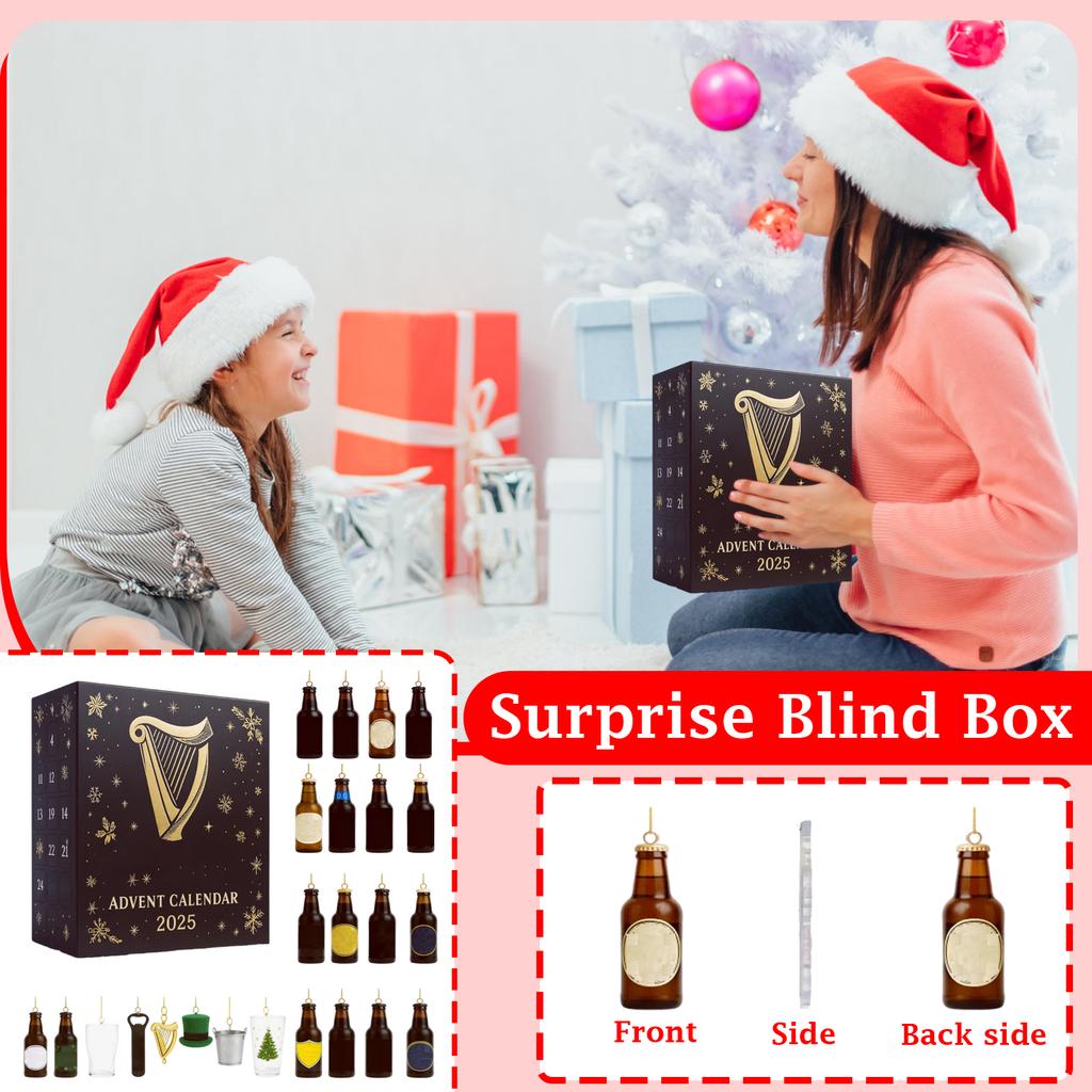 2D Plane+airplane Box +24PC+ Fitness Decoration Advent Christmas Countdown Box Calendar