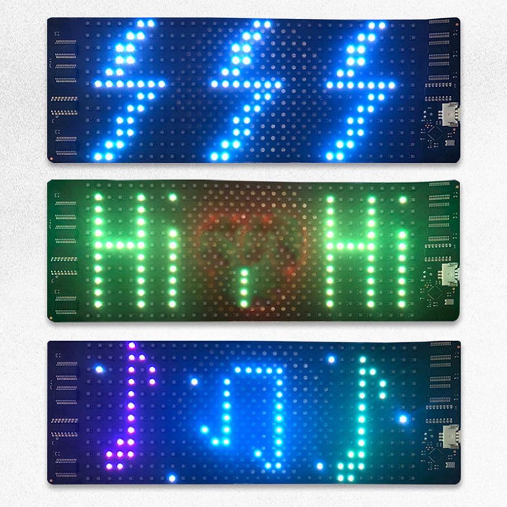 RGB LED Beads Flexible LED Display HD Full Color LED Screen Programmable LED Sign  Glasses