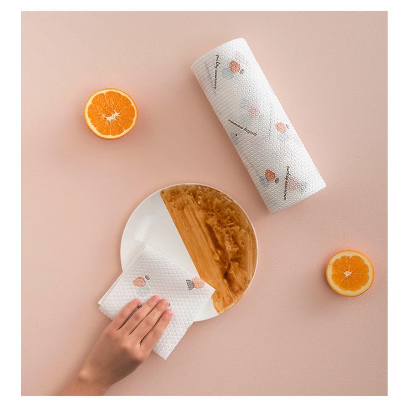 165PCS Disposable Kitchen Paper Towels, Washable, Dry and Wet Dual-use, Oil Resistant, Household Cleaning Oil-free Cloth, Kitchen Paper Towels