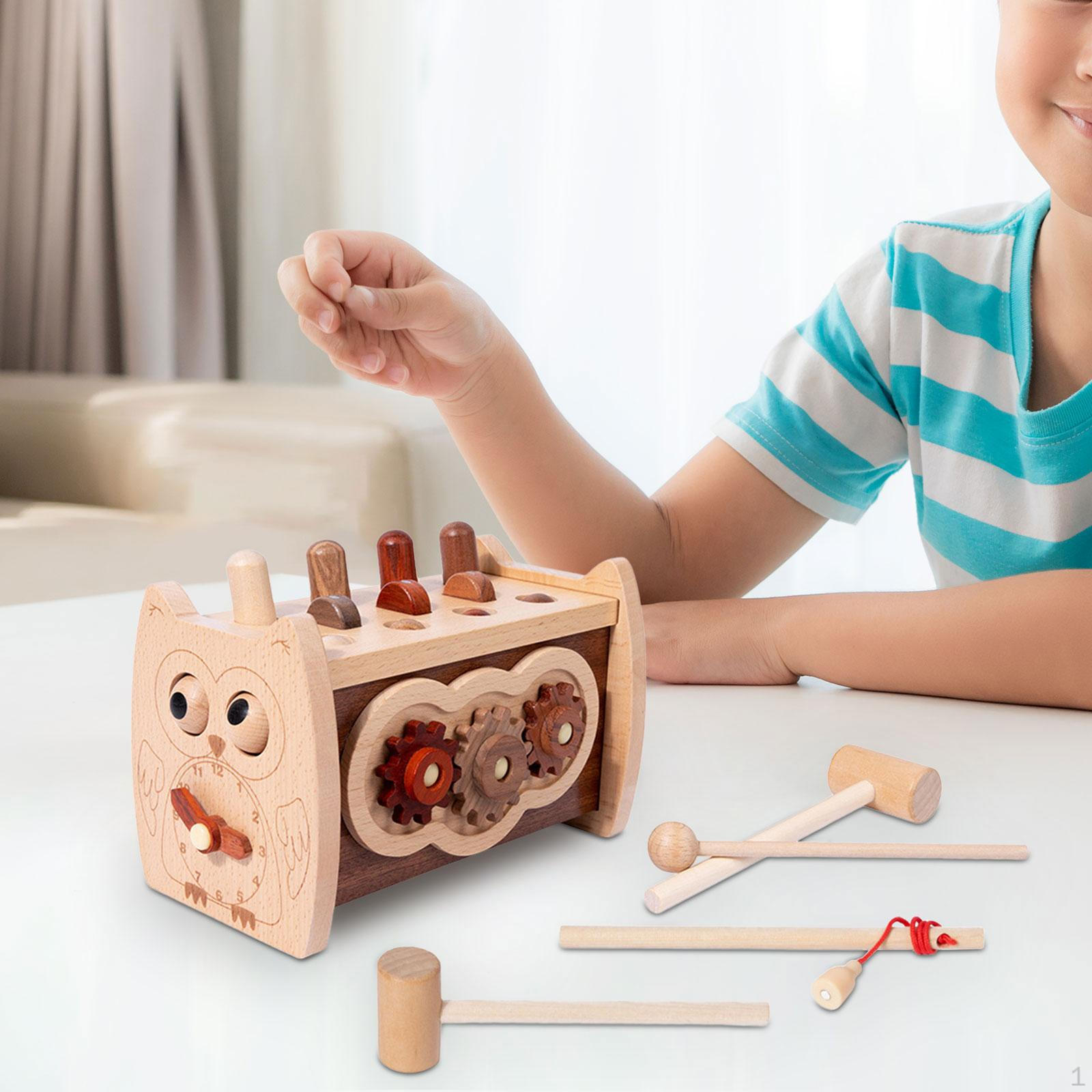 

Деревянные игрушки Монтессо 6 в 1, игра Ударь крота для малышей, детские подарки на день рождения