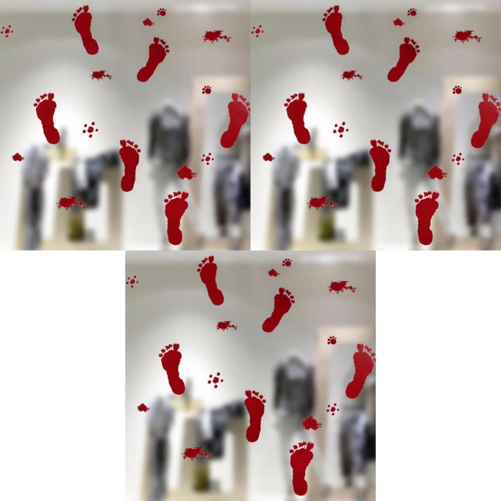 Bloodstained Wall 2017 Stickers Halloween Horror Glass Stickers Blood Decoration