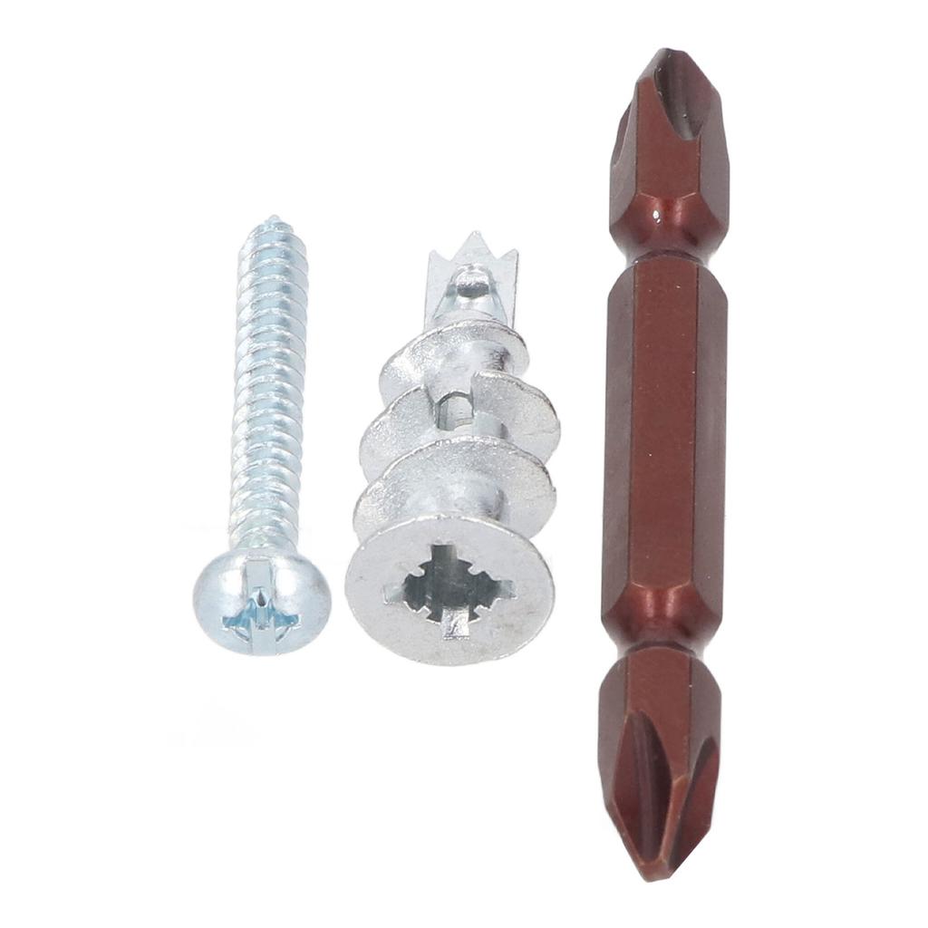 50PCS Heavy Duty Hollow Metal Wall Anchors and 50PCS Screws Zinc Alloy Self Drilling Drywall