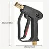 4000PSI High Pressure Washer Gun with 5 Color Nozzles, 1/4" Quick Connect, M22-14 Manual Power for Car & Garden Cleaning