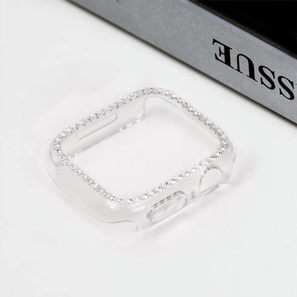 Rhinestone Single Row Ultra-Compatible Case for Apple Watch iWatch 98th Gen 765