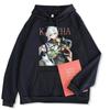 Anime Game Genshin Impact Hoodie Kaedehara Kazuha Manga Aesthetics Printed Unisex Oversized Black Streetwear Hooded Sweatshirts