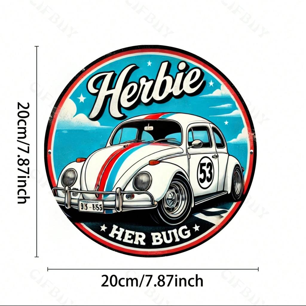 Vintage Car Metal Tin Sign 8x8 Inch Kitchen Bar Wall Decor Art Gift