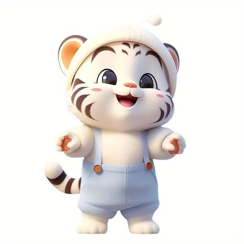 

Акриловая милая мультяшная подвеска в виде тигра для автомобиля, рюкзака и брелока, праздничный декор 6