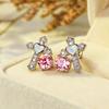 Fashionable Small Fresh Cross Small Heart Earrings Korean Version Korean Style