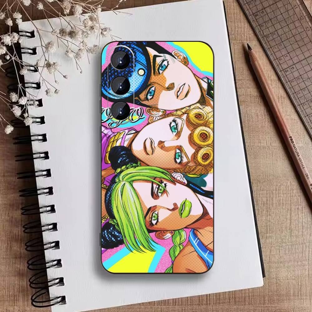 K-Anime Jojos Bizarres Adventures Phone Case For Samsung Galaxy A73,A72,A71,A70,A52,A51 Others Soft Black Cover