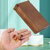 Portable Wood Chesses Game with Gemstones Pieces and Safe Storage Box Suitable for Kids Logics Training and Travel Use