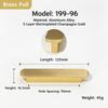 Aluminum Alloy Door Handles Gold Brushed Drawer Knobs Modern Cabinet Pulls  Furniture Hardware