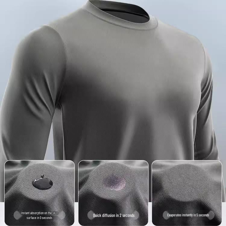 Jihua Quick Dry Long Sleeve Sports T-shirt - Breathable Outdoor Training Top