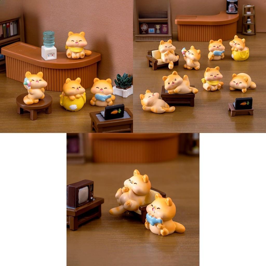 Creative Resin Fat Cat Figurine Blind Box Cute Desk And Car Decoration