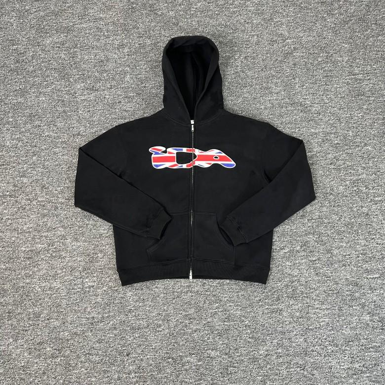 Ida.sply European & American Style Hip Hop Zipper Cardigan - Loose Pure Cotton Hooded Sweatshirt