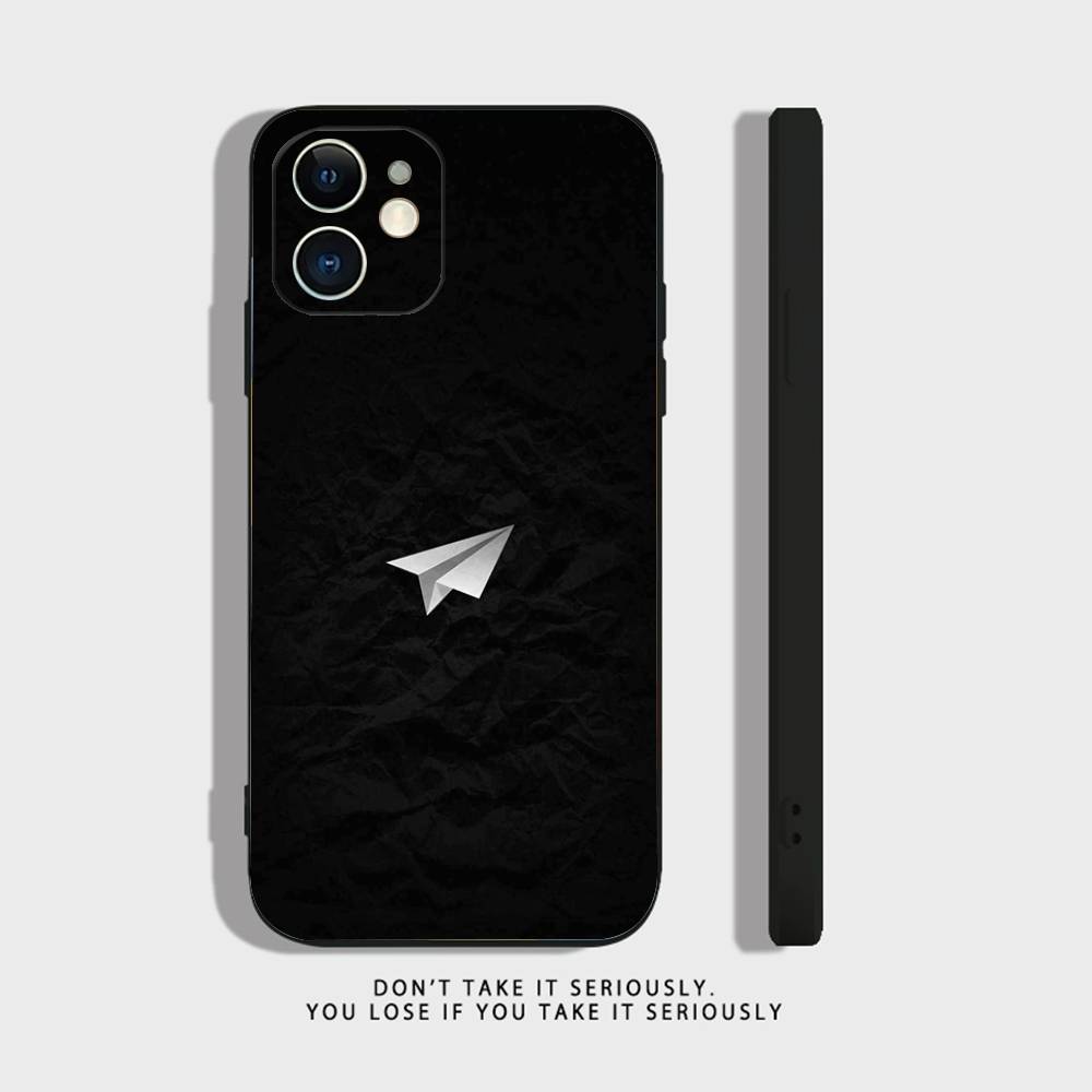 Premium Airplane Pattern Phone Case For iPhone 16,15,14,13,12,11,Pro,X,XS,Max,XR,Plus,Mini Soft Silicone Black Shockproof TPU