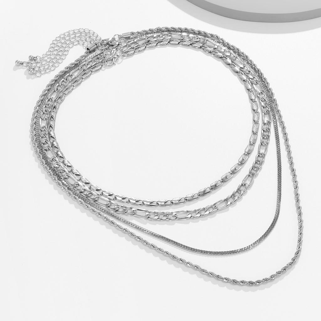 Creative Men's Necklace Fashion Casual and Elegant Multi-layer Tassel Metal Accessories Necklace Sweater Chain