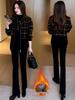 Winter 2025 Fashionable Casual Loose Fit Mother’s Top with Pocketed Jacket