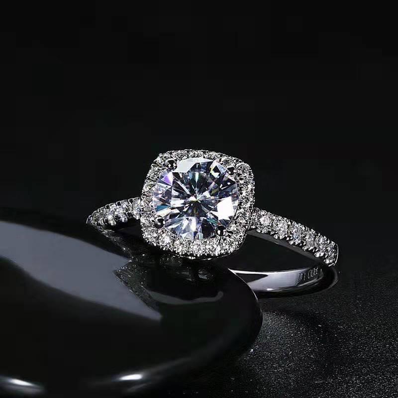 S925 Silver Diamond Ring for Women - Perfect Gift for Proposal, Wedding, Christmas, Valentine's Day