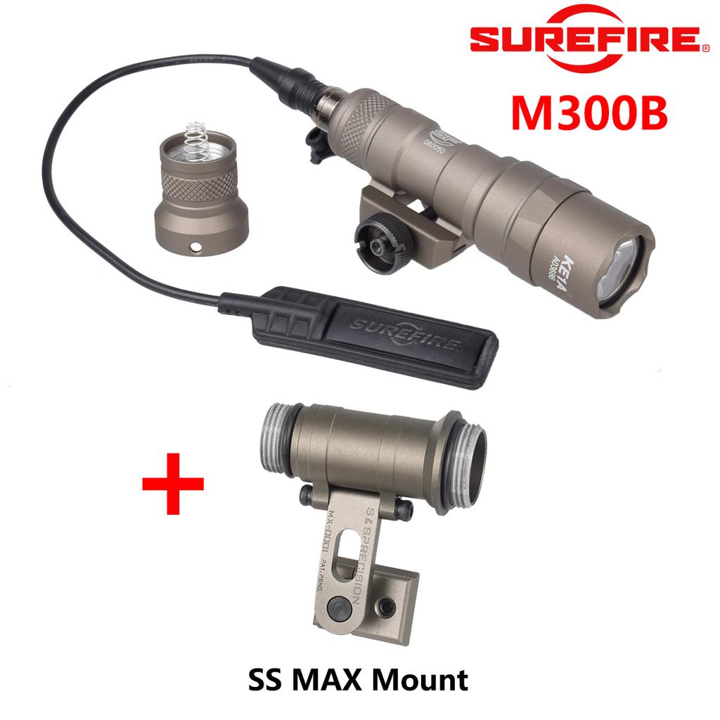 SS Precision MAX ARC Helmhalterung für SureFire M300 M300B M300C M300V Licht MICH2000 Fast Helm Seitenrail Taschenlampenhalterung
