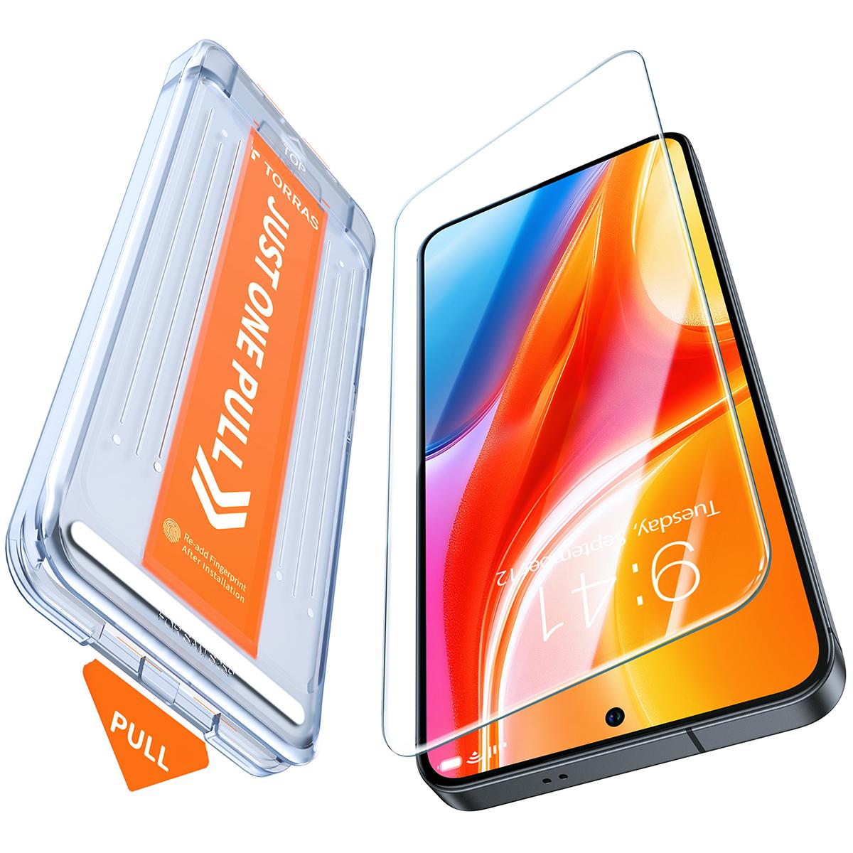 

TORRAS Glassgo Для Samsung Galaxy S25 Захисне скло для екрана Загартоване скло HD Плівка з інструментом для автоматичного видалення пилу Type A