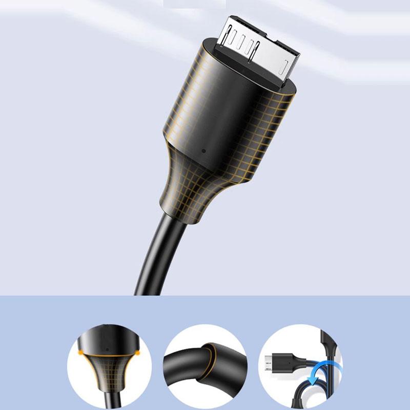 HDD Cable High Speed Data Sync Cord USB3.0 Type A to USB 3.0 Micro B Male Adapter Wire Connect External Hard Disk Phone Cable