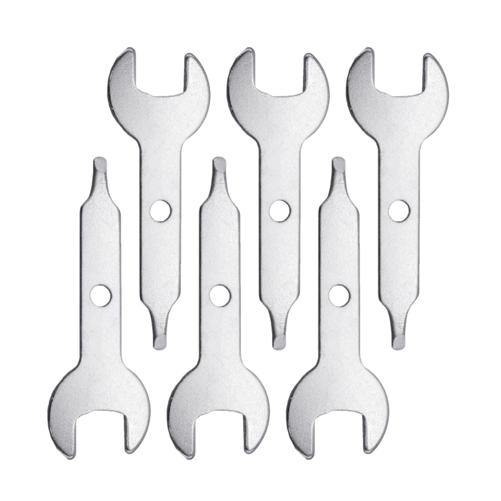 

6/10Pcs Collet Wrench Key Nut Spanner Engraving Tool Silver Stainless Steel Collet Wrench Key for Engraving Machine 6