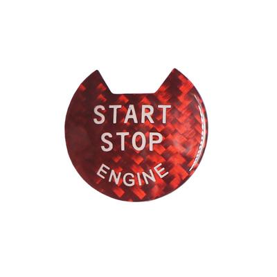 New Red Keyless Engine Start Button Cover Made of Real Carbon Fiber for Nissan Infiniti