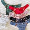 Frauen Sexy Höschen Sommer Seide G-String Mode V Wort 6 Farbe Unterwäsche Nahtlose Atmungsaktive Thongs Damen Dessous Dessous