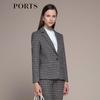 PORTS Women's Plaid Long Sleeve Blazer
