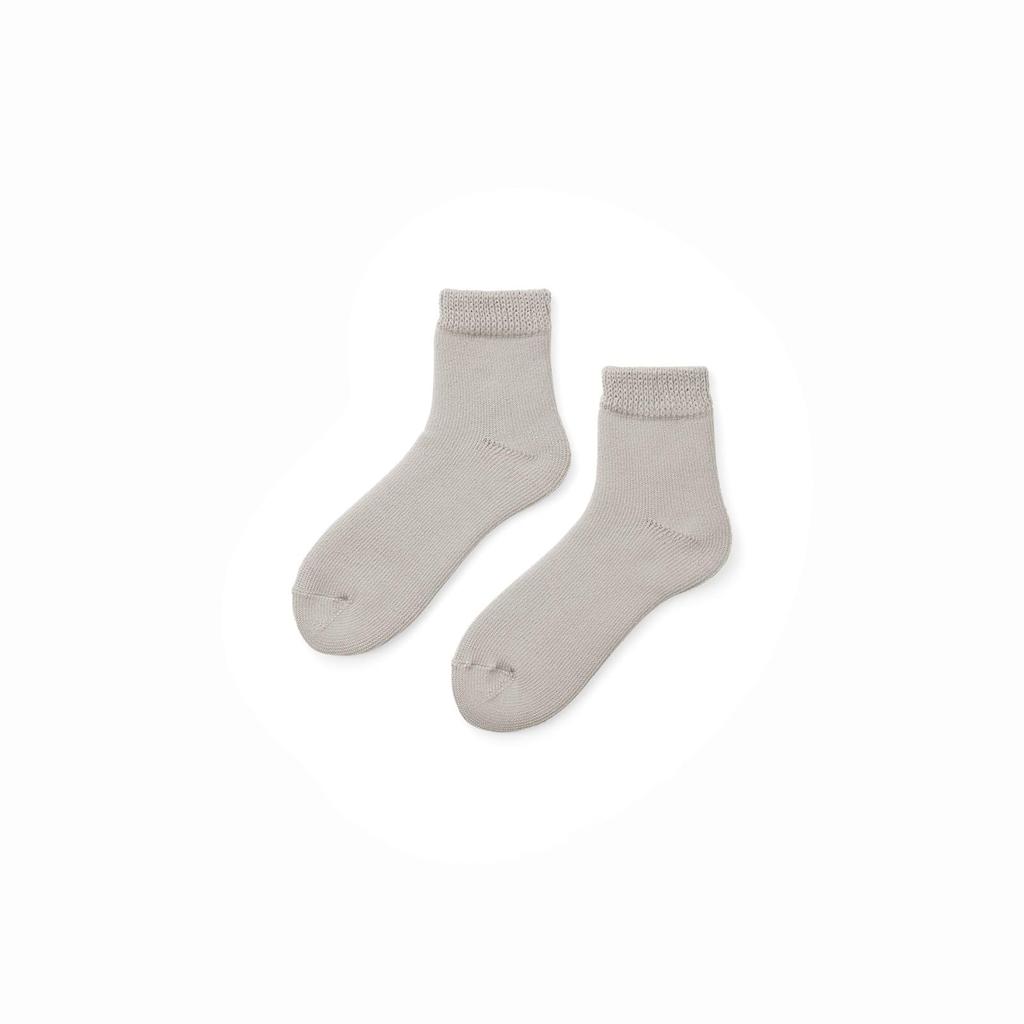 Thermos Warm Fleece Room Short Size Thermal Cold Winter Warm Socks &ONDO Socks, Length, 25-27cm, Gray, Thermos-Like Insulation, Protection, Warmth,