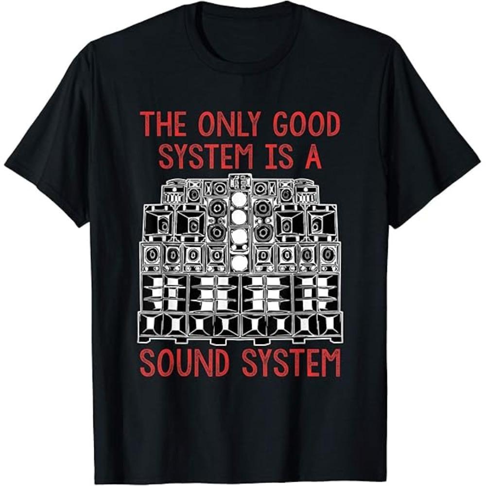 Women's Men THE ONLY GOOD SYSTEM T Shirt Tee Summer Trendy Oversize Retro Y2K Street Style with Vintage Design